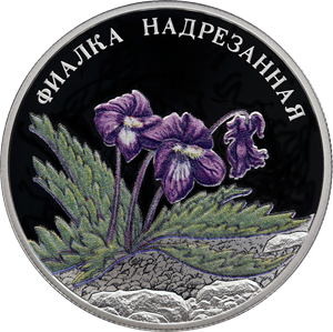 2 рубля 2022 Фиалка надрезанная